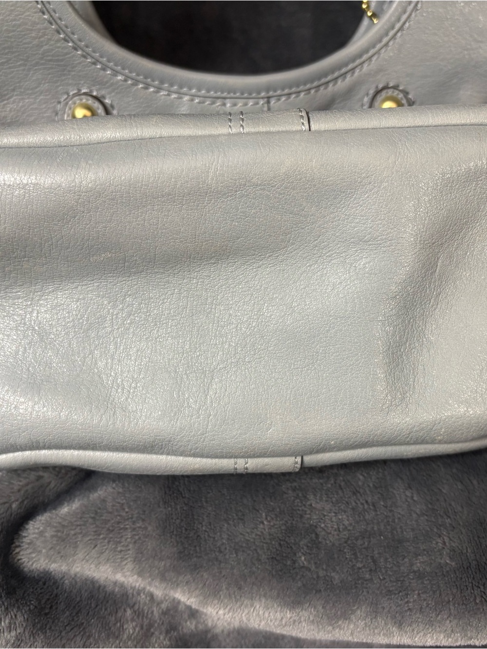 Coach Pleated Ergo Tote Hobo Shoulder Bag Light Blue Z17208 - Picture 5 of 8